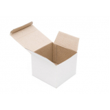 caixa branca com tampa papelão Chácara Santo Antônio